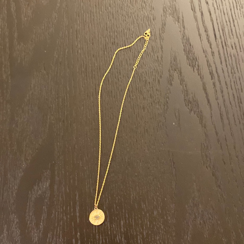 Gold evil eye necklace